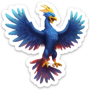 Fire Rising phoenix  sticker