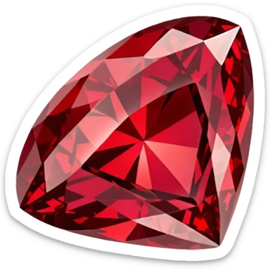 red glitter ruby sticker