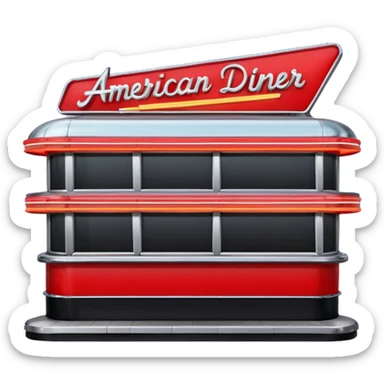 route 66 american diner sticker