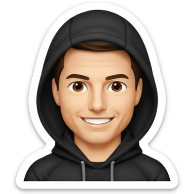 tom cruise with black hoodie sticker