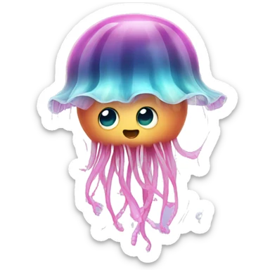 Jellyfish with a heart sticker