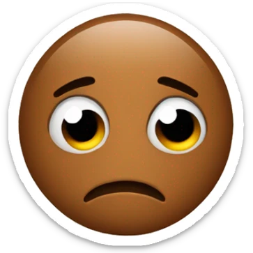 Brown emoji face code switching   sticker