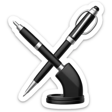 Only black colour Pen Spinner emoji sticker