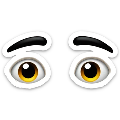 emoji looking to the corner with boh eyes  sticker