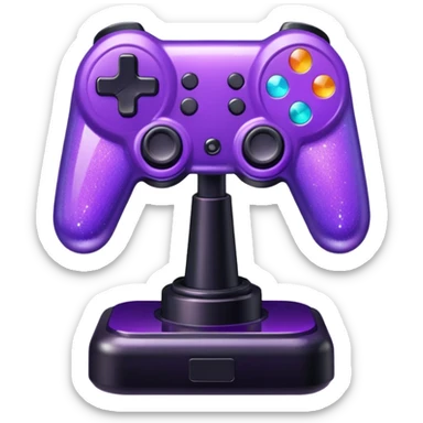 glitter purple and joystick sticker
