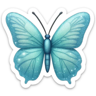 ice glitter butterfly sticker
