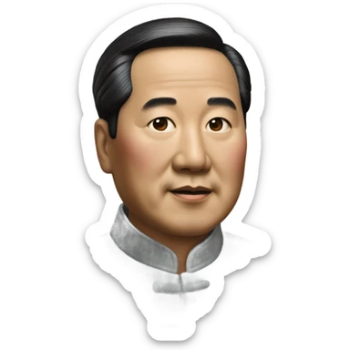 photorealistic mao zedong sticker