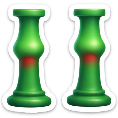 2 trading green and red candlesticks sticker