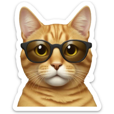 Cat with sunglasses sticker
