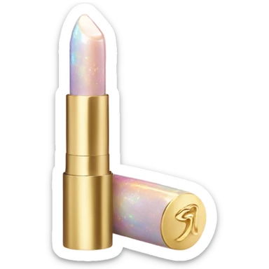 opal crystal lipstick in gold tube 💄  sticker