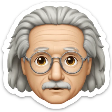 Einstein with black glasses sticker