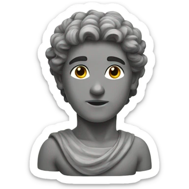 A Young greek Stone God sticker