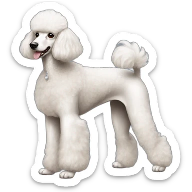 Dog Standart Poodle full body sticker
