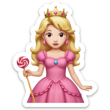 Princess peach with a lollipop sticker