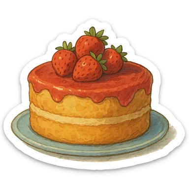 ghibli style cake sticker