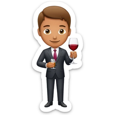 Man wine degustation  sticker