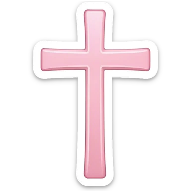light pink skinny cross sticker