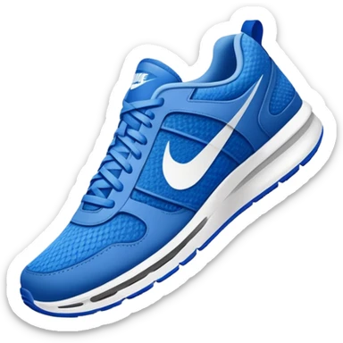 blue Nike sneakers, athletic shoes, sporty footwear sticker