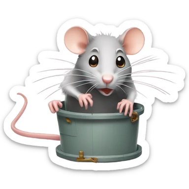 Rat in a mouse trap sticker