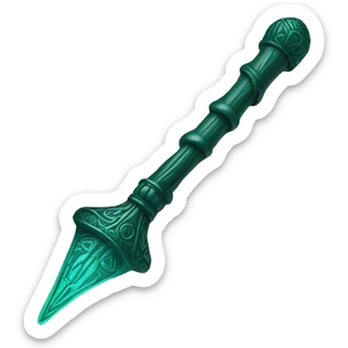 dark green magic wand sticker