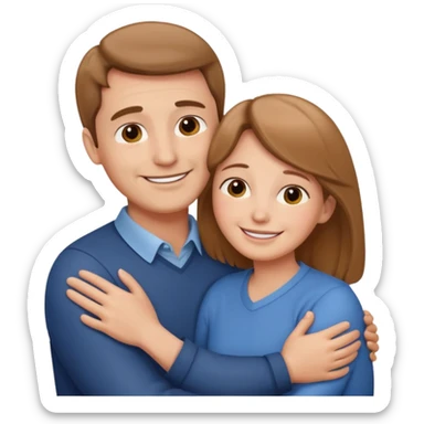 abrazar a mi papa mama sticker