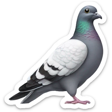 Studying pigeon sticker