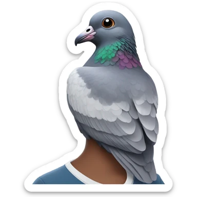 Pigeon with a person  sticker