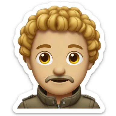 Tjej med en jacka sticker