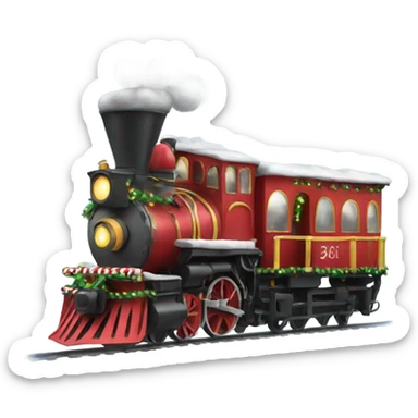 holiday train sticker