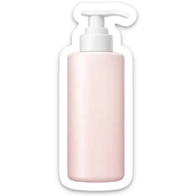 Pale pastel pink face wash bottle sticker