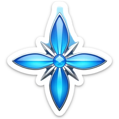 blue sorayama gradient chrome plasma energy star sticker