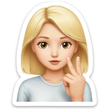 uma menina loira dando dedo  sticker