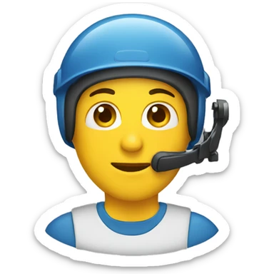 trabajadora con casco sticker