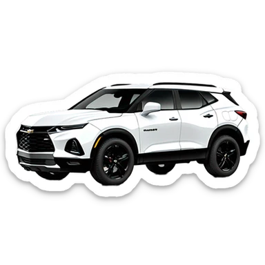 2020 White Chevrolet blazer black wheels sticker