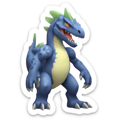  Cool Edgy Digimon-Fakemon-Dinosaur with edgy markings full body sticker