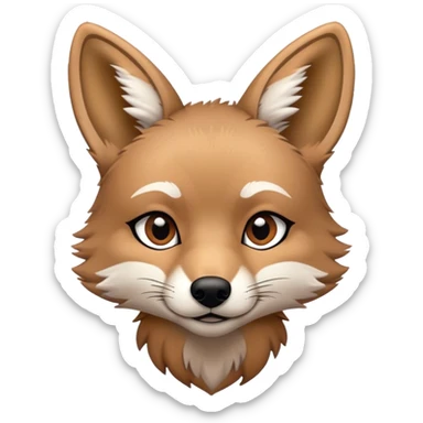 Sitting coyote pup cute  sticker