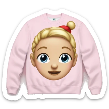 baby pink chrsitmas sweatshirt sticker