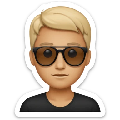 but black sunglasses sticker