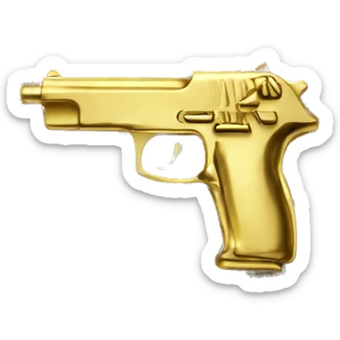A gold gun  sticker