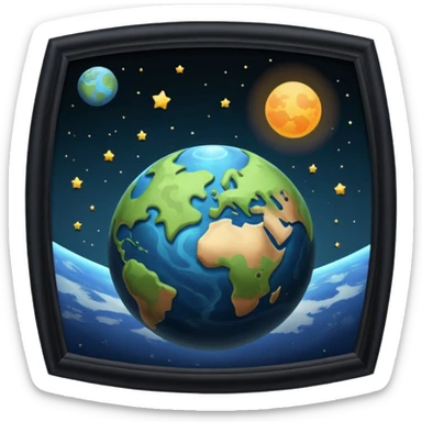 The planet with a roof sticker