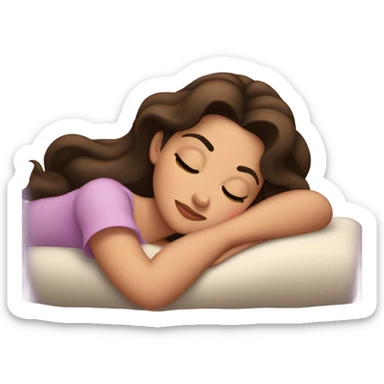 Sleeping brunette beauty Disney sticker