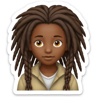 a girl with dreadlocks sticker