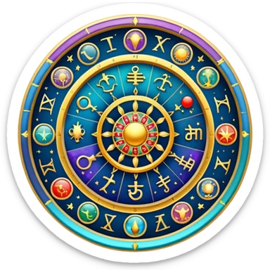 astrology zodiac signs wheel sticker