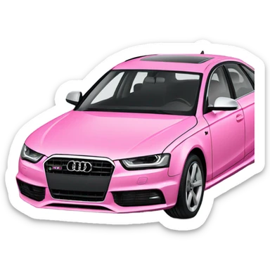 Audi a4 with one side pink and one side black  sticker
