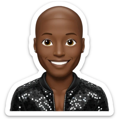 Tyrese Gibson with black sequin outfit sticker