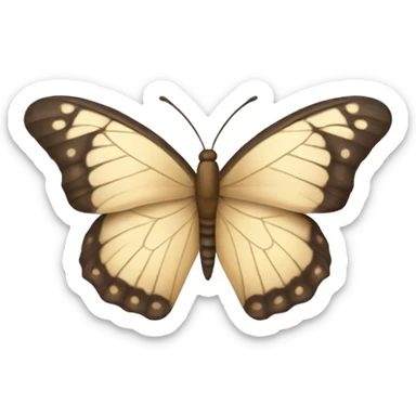 Beige butterfly sticker