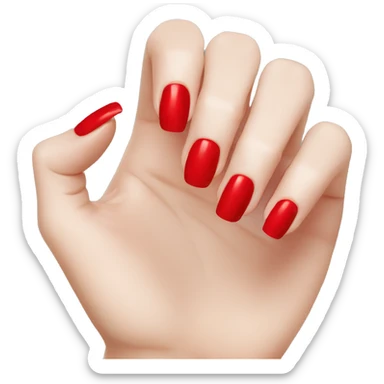 red nails sticker