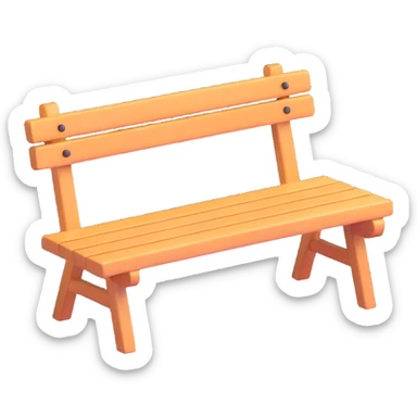 wooden bench sticker