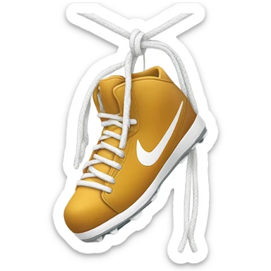 Hanging football shoes sticker