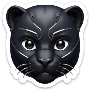 Black pantera sticker